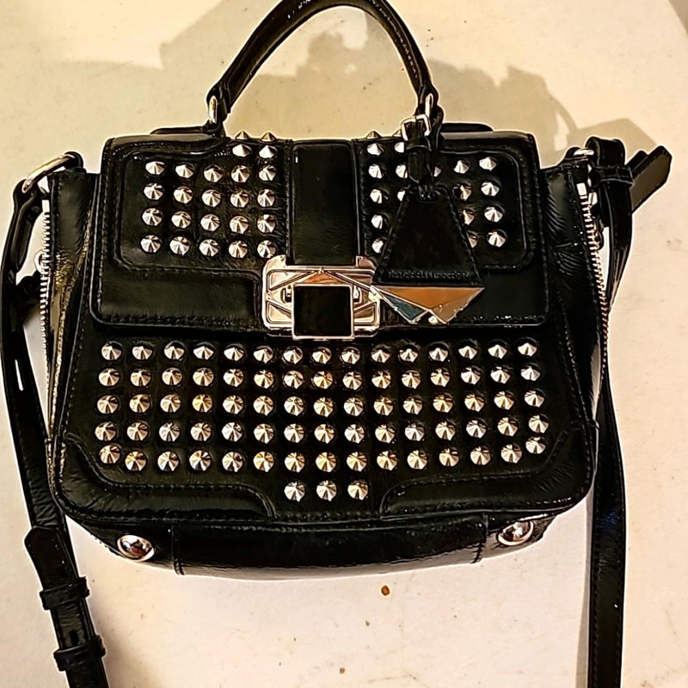 Rebecca Minkoff Black Studded Shoulder Bag